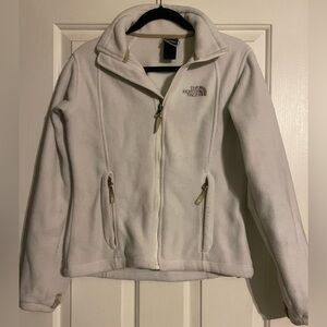The North face white fleece coat size small
